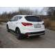 Защита заднего бампера центральная 60 мм ТСС для Hyundai Santa Fe 2012-2015