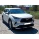 Защита переднего бампера d-43 одинарная для Toyota Highlander 2019 – н.в.