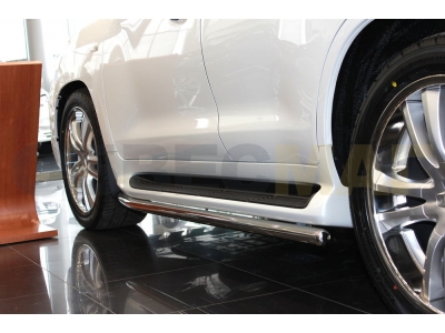 Защита штатного порога 53 мм Технотек для Lexus LX-570 2007-2012