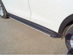 Пороги алюминиевые Slim Line Silver для Infiniti QX50 № INFQX5018-21S