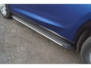 Пороги алюминиевые "Slim Line Silver" 1720 мм для GAC GS5 2020 – н.в. GACGS520-03S