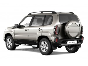 Защита порогов с накладками d=63 мм ИСКРА (ППК) для Lada Niva Travel 2021-н.в., Lada Niva 2020-2021, Chevrolet Niva 2009-2020 №LNT-21-330339.11